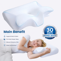 Memory Foam Cervical Pillow – White | Ergonomic Neck Support